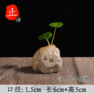 Tea table ornaments, decorative ornaments, zen tea table ceramic ornaments, tea pet, imitation stone ornaments, tea table, office desktop small ornaments, hydroponics flower device, small size - zhiyu