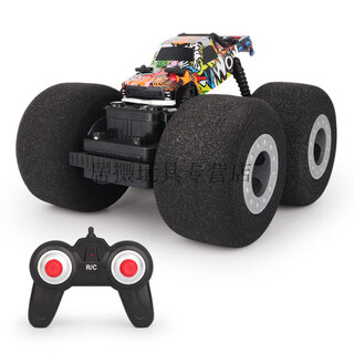 Kaiyue meizhi sponge wheel remote control stunt car, anti-collision and fall-resistant big-foot climbing car, children's electric remote control car for boys, sponge wheel stunt graffiti truck