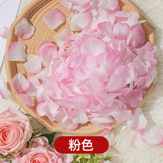 Imitation rose petals, hand-scattered flowers, proposal, birthday, romantic scene, atmospheric arrangement, fake petals, light pink, 3 packs, 300 pieces