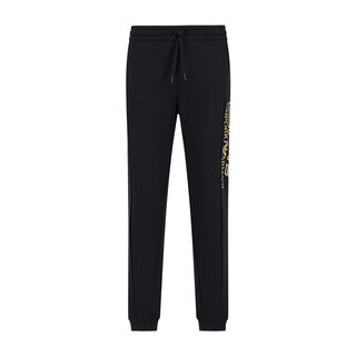 Armani (emporio armani) ea7 men's pants 2025 new fashion casual print lightweight breathable comfortable sports pants jogging leggings black gold l