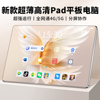 GUNCAKU新款三星屏16+1024G超薄平板电脑4K超清全贴合屏全网通5Gwifi游戏办公学习二合一平板Pad 【全新】强劲十核A5/灰色款 1TB版+送大礼包+带蓝牙键盘+蓝牙耳机