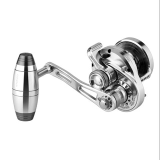 Gomexus iron plate slow rocker 6.5 speed ratio all-metal sea fishing boat fishing drum fishing reel fishing supplies sports outdoor silver right hand