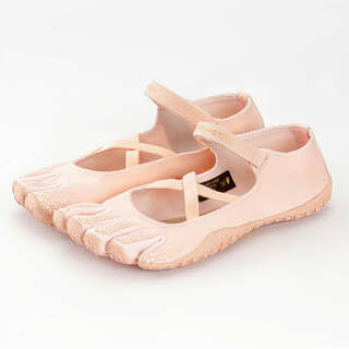 Larastar laura star 1023 women's five-finger shoes indoor fitness yoga pilates soft sole non-slip dance training pink natural foot non-slip texture shoe back one size larger 36