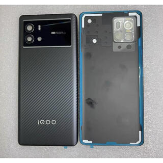 I is suitable for iqoo9 original glass back cover battery cover iqoo9pro original mobile phone back shell rear screen tempered glass iqoo9 back cover track black ag matte with adhesive +