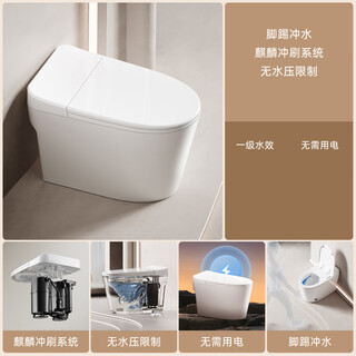 Electricity-free flushing. electricity-free new style household direct flush toilet pipe shift trap can be used without water pressure limit. style a-kick flush 350