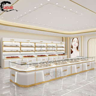 Ueue jewelry display cabinet gold jewelry counter watch glasses glass display cabinet silver jewelry paint booth customization straight cabinet customization