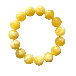 Dl1998 beeswax bracelet natural russian material unoptimized amber shallow floating water fluorescence 12mm