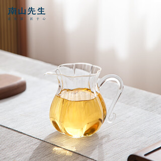 Mr. nanshan kungfu tea set accessories heat-resistant glass male cup chinese tea divider tea ceremony accessories flower center glass fair cup flower center glass fair cup_transparent