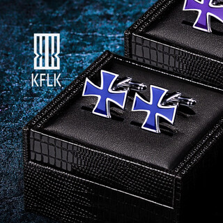 Kflk hemd-manschettenknöpfe für herren, business-casual, französisches eisernes kreuz, Ärmelnägel mit metallgravur, individuelle manschettenknöpfe k013