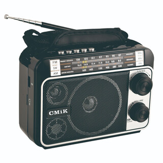 原装适用进口德国日本全波段插卡多功能收音机便携式老年音箱精准 黑色