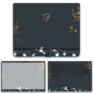 咔咔鱼2025微星泰坦16 17AI贴纸泰坦18AI贴膜泰坦18Pro保护膜神影16AI机身贴膜神影17AI保护膜 款式9（下单留言型号） ABC面+磨砂防反光屏幕膜+键盘膜