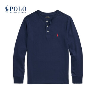 Polo ralph lauren boys' classic cotton jersey henley rl43151 410-dark blue m