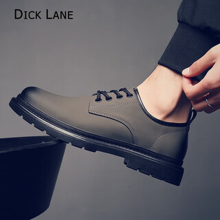 Dick lane dick lane brand trendy leather shoes for men 2025 new business formal men's shoes fashionable comfortable casual derby shoes for men khaki 42
