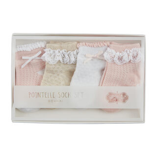 Mud pie kids' pointelle sock box set 0-12 months, pointelle pointelle 0-12 months