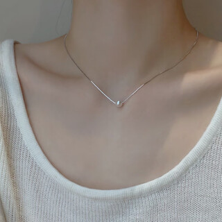 Fat donglai same style pearl pendant single necklace akoya extreme aurora sky | natural pearl 6mm 925 silver chain