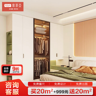 Sofia's whole house customized wardrobe, master bedroom integrated large wardrobe corner storage cabinet, living room tv cabinet combination shoe cabinet, custom earnest money (the auction will give priority to measurement and drawing)