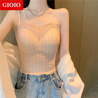 Gioio lace beautiful back vest bra one-piece long style outer wear inner wear thin summer anti-exposure tube top bra for women skin color one size (80-135jin jin is equal to 0.5 kg)