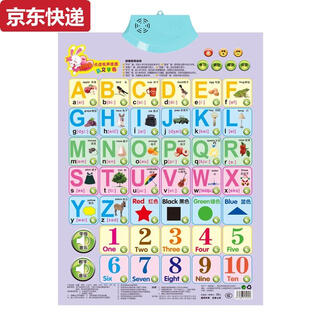 两雪有声挂图拼音儿童启蒙早教认知发声墙贴宝宝语音识字卡0-6岁玩具 藏青色