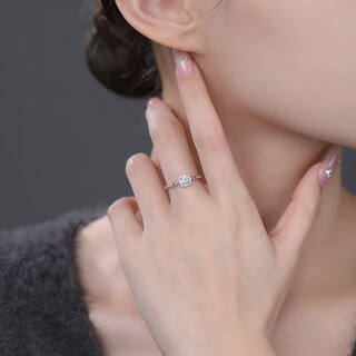 Vtl999 pure silver small sugar cube sterling silver ring for women zircon ring high-end light luxury tail ring chinese valentine's day gift for women 999 pure silver small sugar cube ring gift box