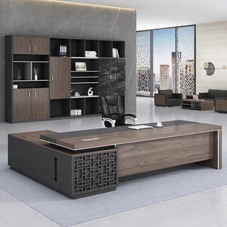 New boss desk simple modern executive desk executive manager desk president office desk and chair combination office furniture 1.6 meters boss desk