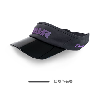 Rvvrrvvr new topless lure fishing hat summer outdoor sunscreen breathable hollow top hat men's cycling hat dark gray light change-blue to purple