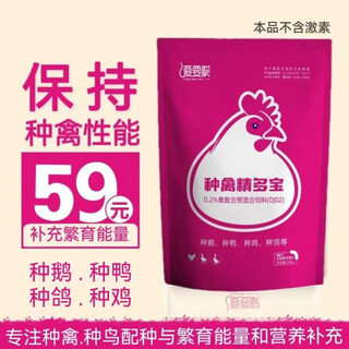 Chicken brand breeder chicken breeder duck breeder goose breeder pigeon breeder egg parrot to increase fertilization rate bird special vitamin premix white egg 500g breeder bird essence duobao 5 bags