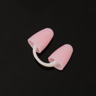 Jiaqi swimming nose plug invisible diving nose clip silicone earplug set special anti-choking pink head + storage box (children's version)