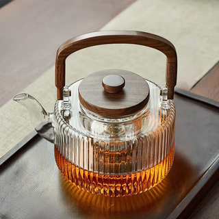 Yihutea teapot glass teapot health kettle glass high borosilicate teapot tea water separation teapot kungfu tea set steaming double inner pot 1300ml transparent teapot