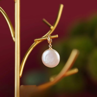 Shien natural freshwater button baroque special-shaped pearl button pendant women's versatile niche accessories new jewelry button universal buckle pendant