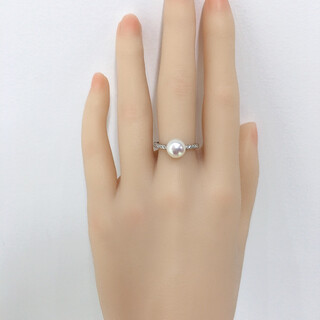 Shi'en zhuji strong light natural freshwater pearl ring women's niche design high-end light luxury small fragrance steamed bun pearl ring silver opening adjustable