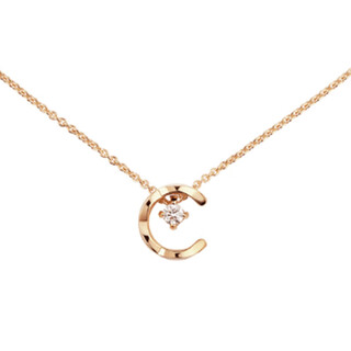 Oeinoein light luxury 18k rose gold water ice moon necklace for women rhombus plaid platinum small gold bean couple pendant gold rose gold water ice moon