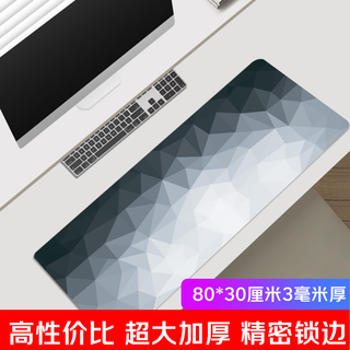 KPTE鼠标垫超大几何线条纹理男生游戏电竞定制办公桌面垫电脑键盘垫滑鼠垫玻璃800*300*3