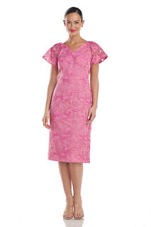 Js collections women's natasha butterfly sleeve dress rose 10