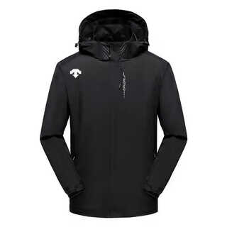 Descente fashion men's outdoor mountaineering and fishing brigade autumn and winter assault jacket waterproof wind grab black single jacket 3xl