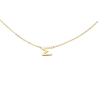 Huaiyin original 10k gold m letter pendant color gold necklace women's light luxury niche advanced clavicle chain necklace m letter ready in stock