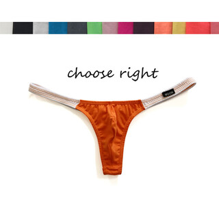 Buffny men's low waist color block sexy t-pants men's underwear orange 2xl 2'6-2'8