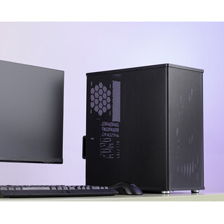 Qiaosibo vr4 supports atx motherboard, 360 cold arrangement, pull-out structure, simple style, supports long graphics card, vr4 black