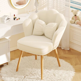 沐含玥化妆椅家用女生卧室梳妆台凳子花瓣椅化妆凳子轻奢美甲凳靠背椅子