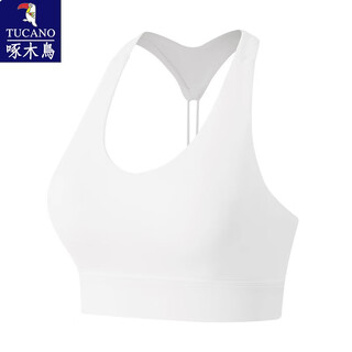 Woodpecker all-in-one sports bra yoga beauty back women's shock-proof push-up bra pilates running training fitness vest summer white m