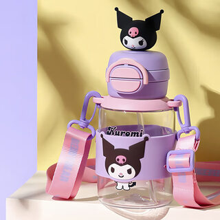 Beddybear double drink children's water cup high temperature resistant plastic cup portable large capacity student straw cup 680ml coolomi