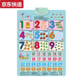 两雪有声挂图拼音儿童启蒙早教认知发声墙贴宝宝语音识字卡0-6岁玩具 深蓝色