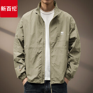 New balance high-end brown mountain sun protection jacket for men spring and autumn new american outdoor jacket fishing loose top for men brown l suitable for 125-145 jin jin equals 0.5 kg