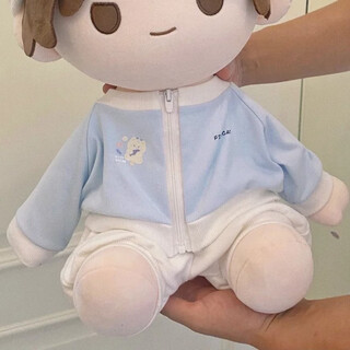 40cm cotton baby doll sitting position attribute ichiban doll clothes centimeter doll replacement set blue star sleeping fish (top + pants) 40cm sitting position doll (doll not included)