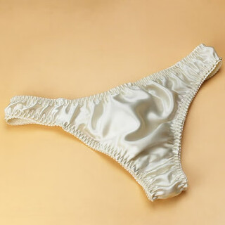 Men also play sexy, silk thong breathable low-waisted wide-waisted sexy sports t-pants for men's youth u-convex, thin rice xl