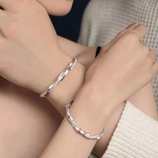 Jun nianyu 999 sterling silver foot silver mobius bracelet bracelet women's foot silver bracelet couple pair solid mobius couple pair + certificate gift box laofeng