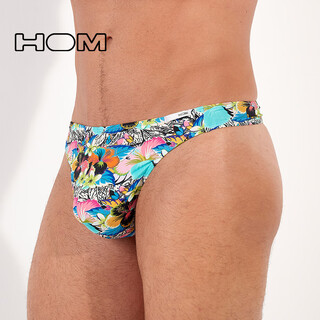 Hom men's thong underwear fashion print sexy low waist seamless breathable underwear summer authentic flower sea print s