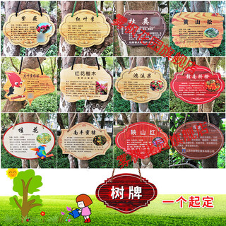 Lzjv flower and grass brand customized acrylic tree brand customized plant identity sign tree introduction and listing prompt sign