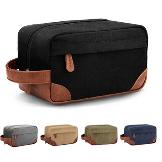 Qdzx toiletries bag men's travel toiletries storage bag portable large capacity retro shaving cosmetic bag 111