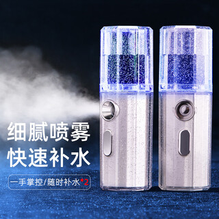 Marcobeli nano spray hydratant domestique rechargeable humidificateur à jet froid beauté instrument hydratant pour le visage nano spray spray froid pour le visage portable cadeau d'anniversaire pour hommes et femmes 2 packs abordables + nano spray + hydratant et hydratant