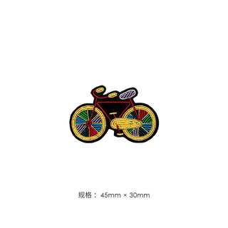 Fat donglai's same embroidery brooch indian silk handmade women's exquisite design niche rainbow bicycle pin with rainbow bicycle